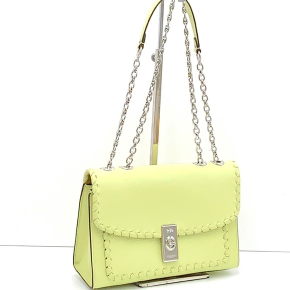 Coach Handbags - COACH NWT Lane Shoulder Bag With Whipstitch COLOR:
Silver/Pale Lime